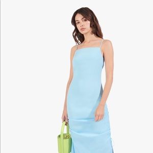 STAUD NWT Parrot ruched dress